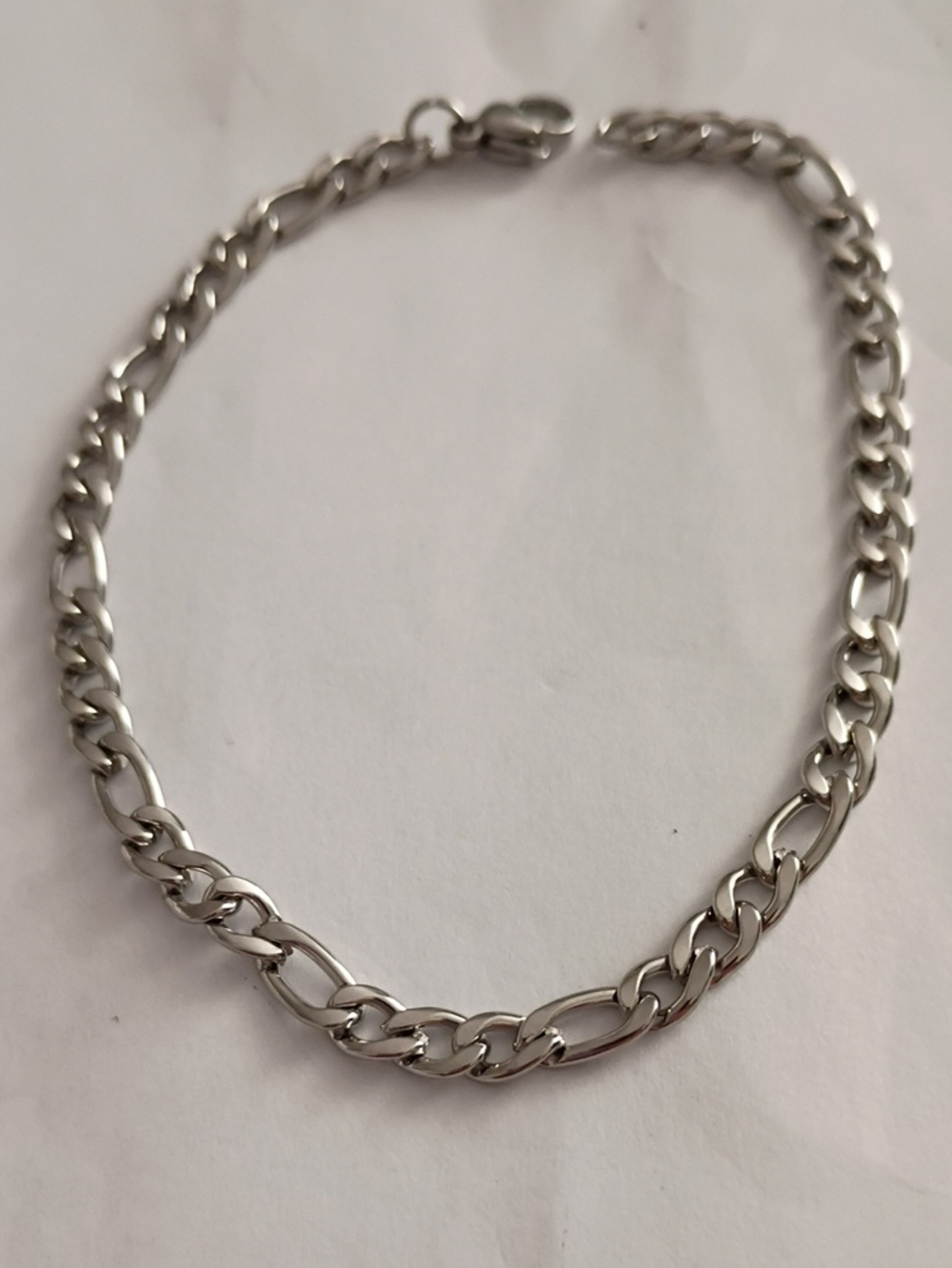 Men's Classic Figaro Chain Necklace in Silver